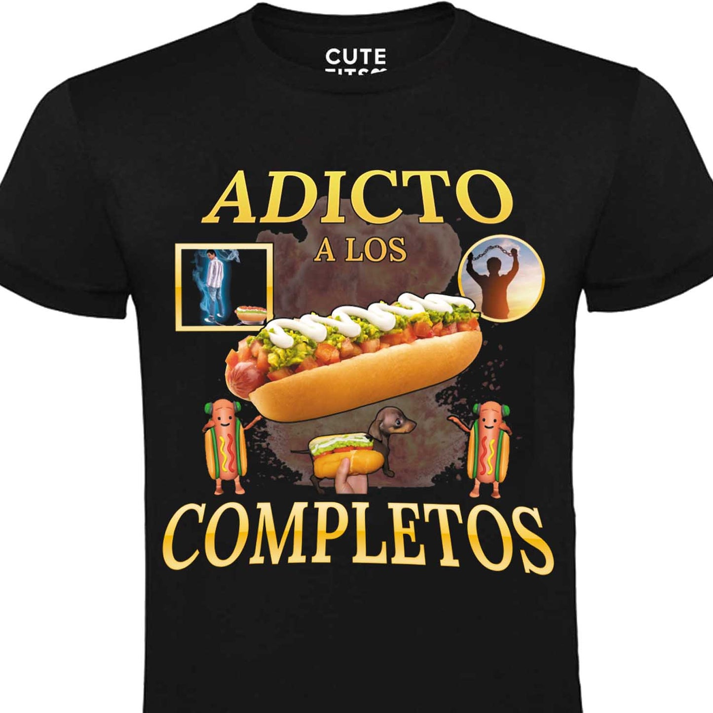 Polera manga corta ADICTO A LOS COMPLETOS