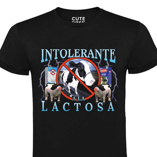 Polera manga corta INTOLERANTE A LA LACTOSA